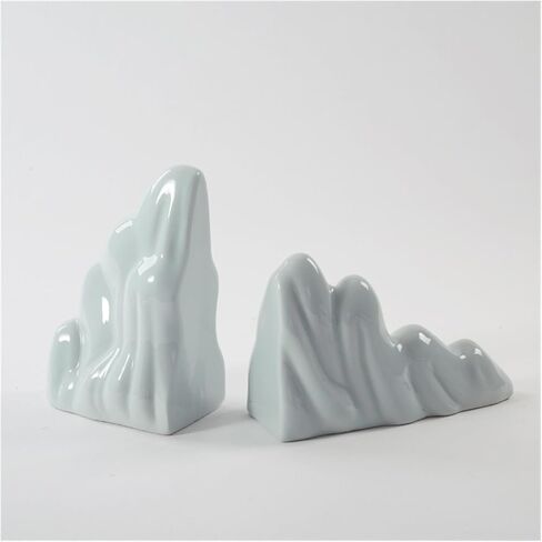 دعم Bookend 1 زوج من مساند الدفتين الصينية من السيراميك للقراءة قطعة تزيينية لطاولة المكتب المنزلي ودفاتر ديكور المكتب in Kuwait