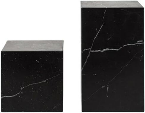 Bookend Support Marble Bookends Minimalist Book Ends for Bookshelf Home Decor Desktop Geometric Ornament Bookends(Black) in Kuwait