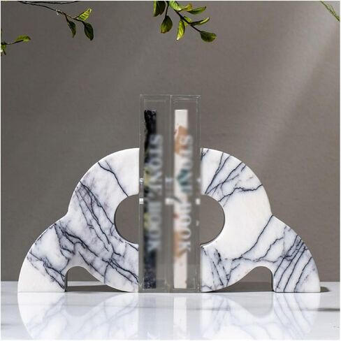 Bookend Support Decorative Bookends for Shelves Marble Reading Bookend Figurine Accent Piece for Home Office Table and Desk Decor Bookends in Kuwait