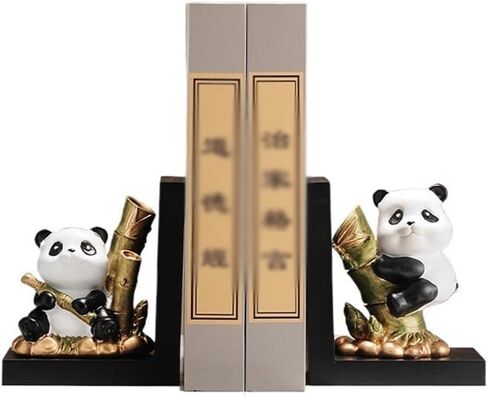 Bookend Support Panda Bookends Cute Animals Book Ends for Heavy Books, Statue Holders for Shelves or Office Desk Bookends in Kuwait
