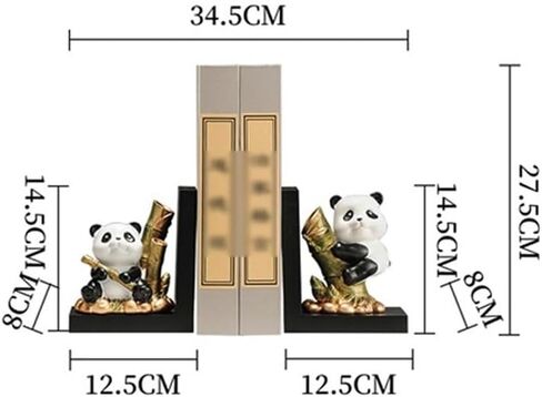 Bookend Support Panda Bookends Cute Animals Book Ends for Heavy Books, Statue Holders for Shelves or Office Desk Bookends in Kuwait