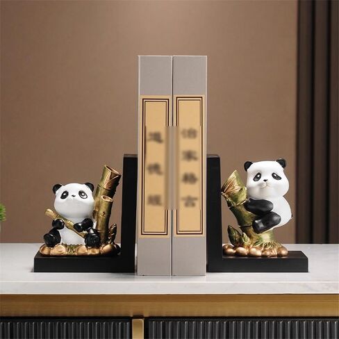 Bookend Support Panda Bookends Cute Animals Book Ends for Heavy Books, Statue Holders for Shelves or Office Desk Bookends in Kuwait
