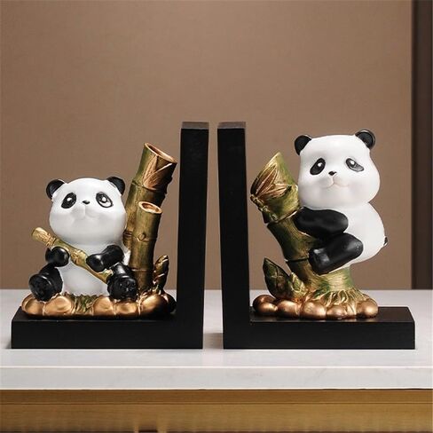 Bookend Support Panda Bookends Cute Animals Book Ends for Heavy Books, Statue Holders for Shelves or Office Desk Bookends in Kuwait
