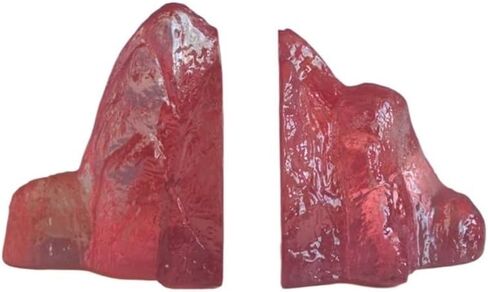 Bookend Support Bookends Chinese Pink Transparent for Bookshelves Office Desk Living Room Bookends in Kuwait