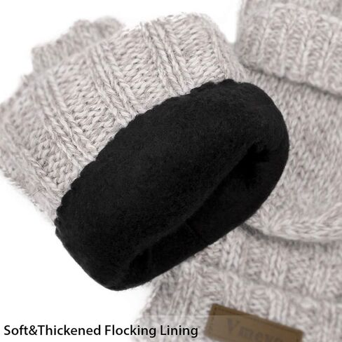 ViGrace Winter Knitted Convertible Fingerless Gloves Wool Mittens Warm Mitten Glove for Women and Men in Saudi Arabia