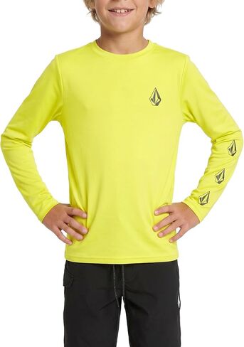 Volcom Boys' Long Sleeve Rashguard- UPF 50+ Sun Protection, Quick-Dry Swim Top- Big Boys in Kuwait