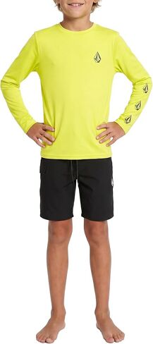 Volcom Boys' Long Sleeve Rashguard- UPF 50+ Sun Protection, Quick-Dry Swim Top- Big Boys in Kuwait