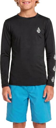 Volcom Boys' Long Sleeve Rashguard- UPF 50+ Sun Protection, Quick-Dry Swim Top- Big Boys in Kuwait