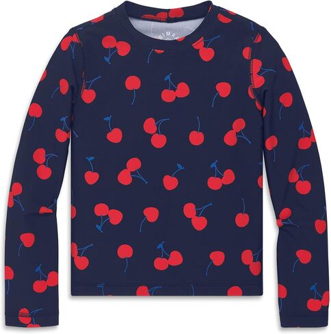 Primary Kids Long Sleeve Swim Top in Cherries, Swim Shirt, UPF 50+, Made with Recycled Materials in Kuwait
