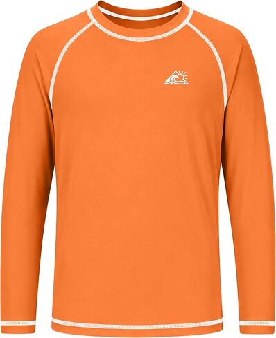 Boys Rash Guard Long Sleeve, Kids Youth UPF 50+ UV Protection Sun Shirts, Quick Dry Swim Shirt for Surf Fishing in Kuwait