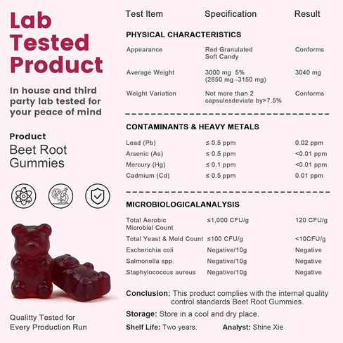 Beet Root Gummies – Beetroot Supplement with CoQ10, L-Arginine & Grape Seed Extract, Nitric Oxide Booster, Support Blood Pressure and Heart Health, Antioxidant Support, Vegan, Gluten Free – 60 Counts in Saudi Arabia