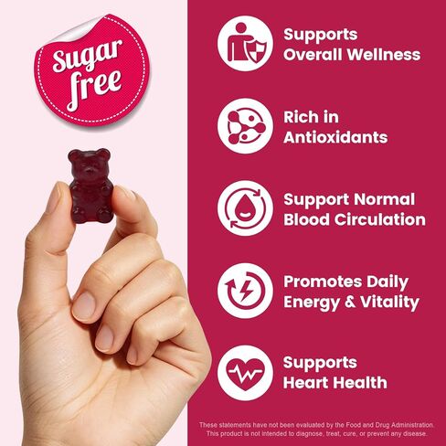 Beet Root Gummies – Beetroot Supplement with CoQ10, L-Arginine & Grape Seed Extract, Nitric Oxide Booster, Support Blood Pressure and Heart Health, Antioxidant Support, Vegan, Gluten Free – 60 Counts in Saudi Arabia
