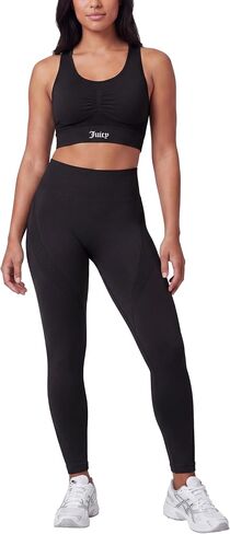 Juicy Couture 2 Piece Women's Workout Set Seamless Bra and Leggings Athletic Pilates Yoga Gym Activewear Matching Outfit in Kuwait
