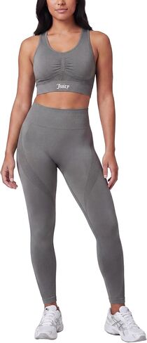 Juicy Couture 2 Piece Women's Workout Set Seamless Bra and Leggings Athletic Pilates Yoga Gym Activewear Matching Outfit in Kuwait