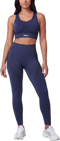 Juicy Couture 2 Piece Women's Workout Set Seamless Bra and Leggings Athletic Pilates Yoga Gym Activewear Matching Outfit in Kuwait