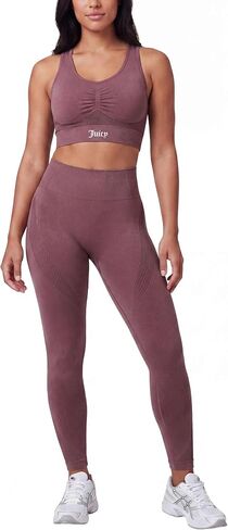 Juicy Couture 2 Piece Women's Workout Set Seamless Bra and Leggings Athletic Pilates Yoga Gym Activewear Matching Outfit in Kuwait