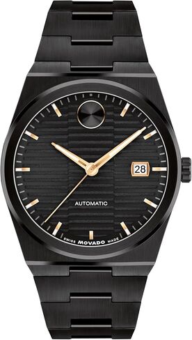 Movado Men's Bold Quest Swiss Automatic Ionic Plated Black Steel Watch, 39mm, Gift for Him in Kuwait