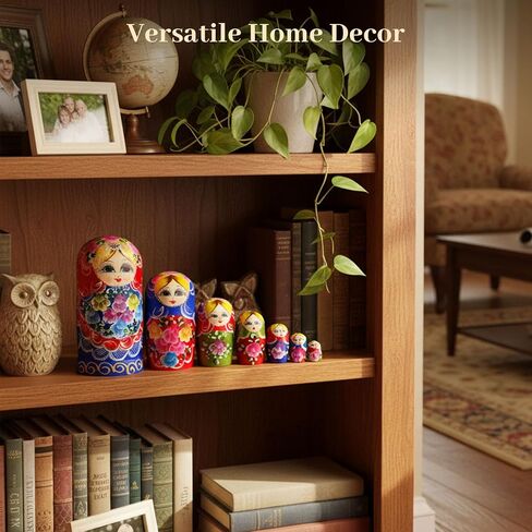 AMOR PRESENT Nutcracker Nesting Dolls, 5PCS Nutcracker Matryoshka Wood Nesting Nutcrackers for Christmas Children Kids Birthday Gift in Saudi Arabia