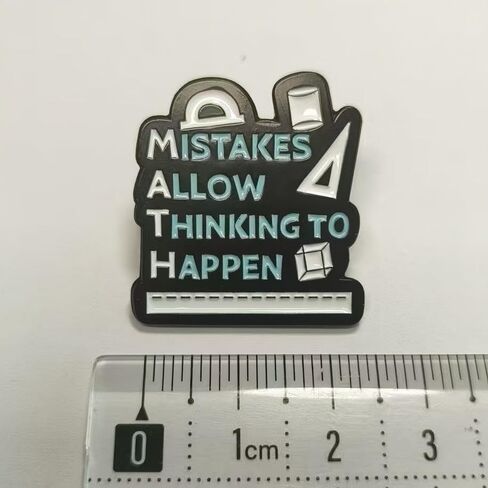 Mistakes Allow Thinking To Happen Enamel Pin MATH Utensil Badge Brooch For Backpacks Coats Hats Accessories in Kuwait