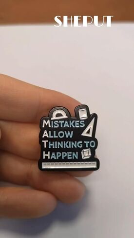 Mistakes Allow Thinking To Happen Enamel Pin MATH Utensil Badge Brooch For Backpacks Coats Hats Accessories in Kuwait