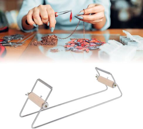 TOPINCN Beading Loom Bead Loom Machine Metal Bead Portable Beaded Bracelets Necklaces Weaving Tool for Beaded Bracelets Necklaces (Silver) in Saudi Arabia