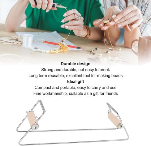 TOPINCN Beading Loom Bead Loom Machine Metal Bead Portable Beaded Bracelets Necklaces Weaving Tool for Beaded Bracelets Necklaces (Silver) in Saudi Arabia