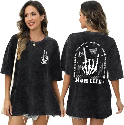 Women Nursing Shirts for Breastfeeding Zipper Mom Shirt Mama Tshirt Skeleton Graphic Tees Maternity Tops in Kuwait