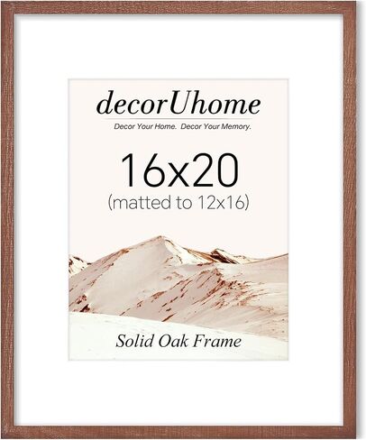 decorUhome Solid Oak Wood 11x14 Picture Frame, Display Pictures 8x10 with Mat or 11x14 without Mat, Wall Mounting Photo Frame, Natural, 1 Pack in Saudi Arabia