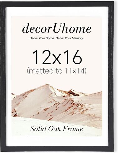 decorUhome Solid Oak Wood 11x14 Picture Frame, Display Pictures 8x10 with Mat or 11x14 without Mat, Wall Mounting Photo Frame, Natural, 1 Pack in Saudi Arabia