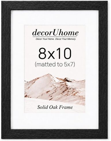 decorUhome Solid Oak Wood 11x14 Picture Frame, Display Pictures 8x10 with Mat or 11x14 without Mat, Wall Mounting Photo Frame, Natural, 1 Pack in Saudi Arabia