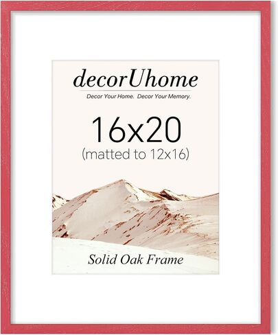 decorUhome Solid Oak Wood 11x14 Picture Frame, Display Pictures 8x10 with Mat or 11x14 without Mat, Wall Mounting Photo Frame, Natural, 1 Pack in Saudi Arabia