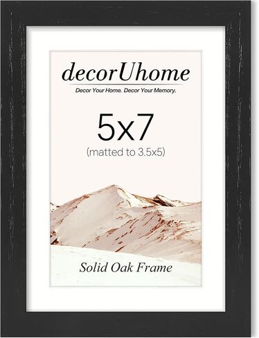 decorUhome Solid Oak Wood 11x14 Picture Frame, Display Pictures 8x10 with Mat or 11x14 without Mat, Wall Mounting Photo Frame, Natural, 1 Pack in Saudi Arabia