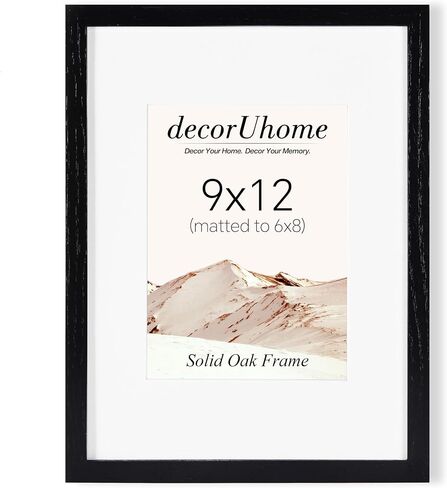 decorUhome Solid Oak Wood 11x14 Picture Frame, Display Pictures 8x10 with Mat or 11x14 without Mat, Wall Mounting Photo Frame, Natural, 1 Pack in Saudi Arabia