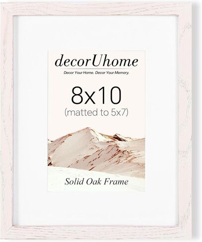 decorUhome Solid Oak Wood 11x14 Picture Frame, Display Pictures 8x10 with Mat or 11x14 without Mat, Wall Mounting Photo Frame, Natural, 1 Pack in Saudi Arabia