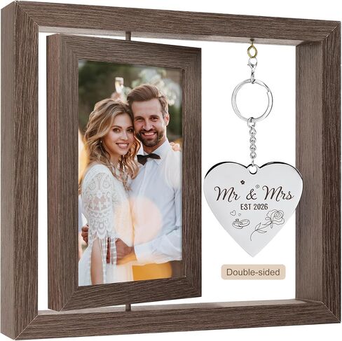 HELORAY Wedding Gifts for Couples Personalized Wedding Gifts for Newlyweds Gift Wedding Picture Frame Mr and Mrs Wedding Presents for Newlyweds Bridal Shower Gift for Bride in Saudi Arabia