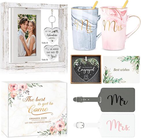 HELORAY Wedding Gifts for Couples Personalized Wedding Gifts for Newlyweds Gift Wedding Picture Frame Mr and Mrs Wedding Presents for Newlyweds Bridal Shower Gift for Bride in Saudi Arabia