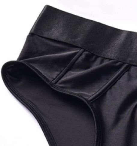 Black Strapless Strapon O-ring Panties Briefs Breathable Briefs in Saudi Arabia