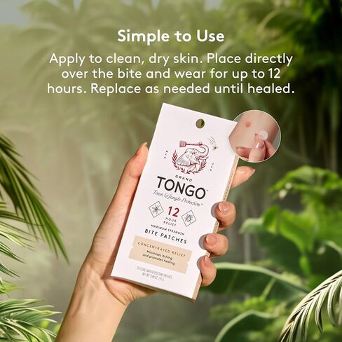 Grand Tongo Bite Relief Patches for Mosquito Bites Hydrocolloid Patch Itch Relief After Bite Treatment 3 Sheets (24 Patches) in Saudi Arabia