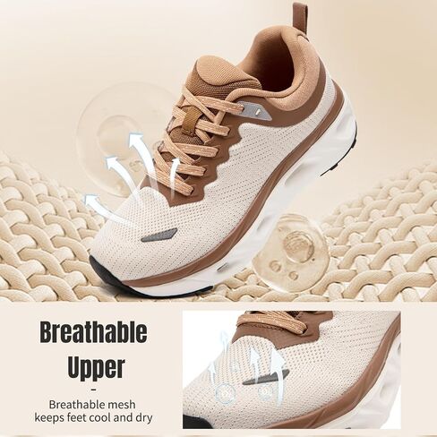 Womens Slip On Walking Shoes Cushioning Non Slip Work Fashion Sneakers Breathable Comfortable Workout Running Tennis Gym Athletic Shoe in Kuwait