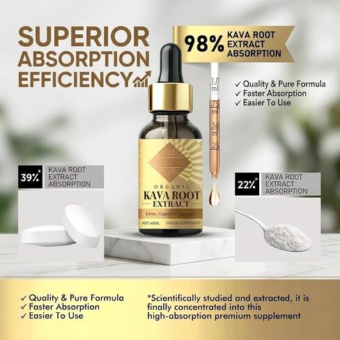 Kava Kava Liquid Extract, Natural Kava Root Drops, 2 oz in Saudi Arabia