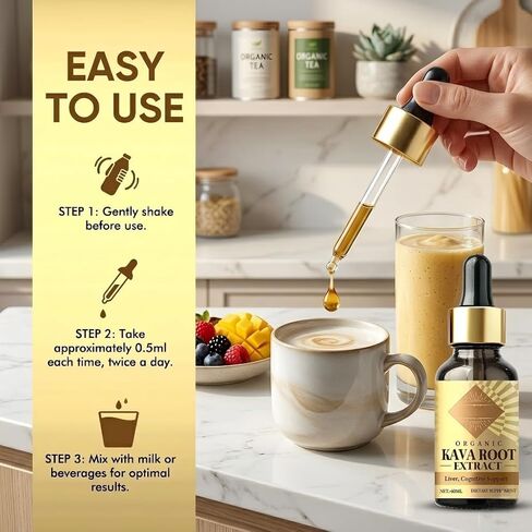Kava Kava Liquid Extract, Natural Kava Root Drops, 2 oz in Saudi Arabia