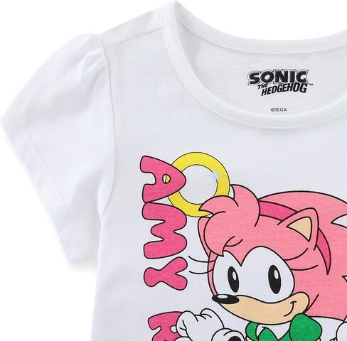 SEGA Sonic the Hedgehog Amy Rose Girls Short Sleeve T-Shirt and Shorts Set for Big Kids in Kuwait
