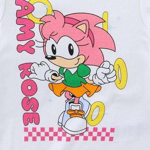 SEGA Sonic the Hedgehog Amy Rose Girls Short Sleeve T-Shirt and Shorts Set for Big Kids in Kuwait
