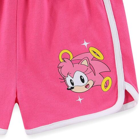 SEGA Sonic the Hedgehog Amy Rose Girls Short Sleeve T-Shirt and Shorts Set for Big Kids in Kuwait