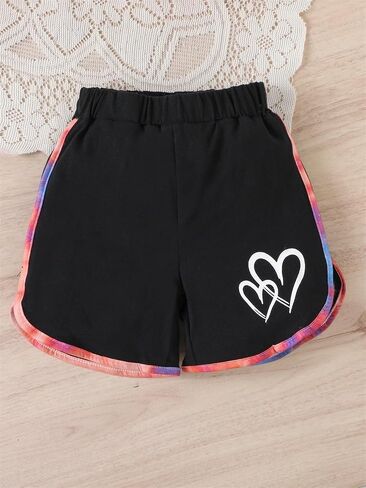 Tween Girls Clothes Summer Short Sleeve T-Shirt and Shorts Set Casual Two Pieces Outfit Size 8 13 in Saudi Arabia