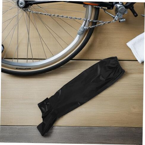 FOMIYES Waterproof Cycling Rain Pants for Men and Women, Lightweight Oxford Cloth Rainproof Trousers with Elastic Secure Fit, for Outdoor Travel and Wet Weather Protection, 1 Pair Black in Kuwait