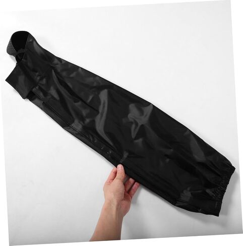 FOMIYES Waterproof Cycling Rain Pants for Men and Women, Lightweight Oxford Cloth Rainproof Trousers with Elastic Secure Fit, for Outdoor Travel and Wet Weather Protection, 1 Pair Black in Kuwait
