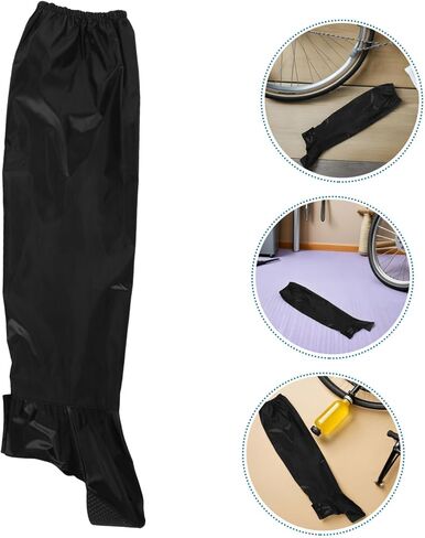 FOMIYES Waterproof Cycling Rain Pants for Men and Women, Lightweight Oxford Cloth Rainproof Trousers with Elastic Secure Fit, for Outdoor Travel and Wet Weather Protection, 1 Pair Black in Kuwait
