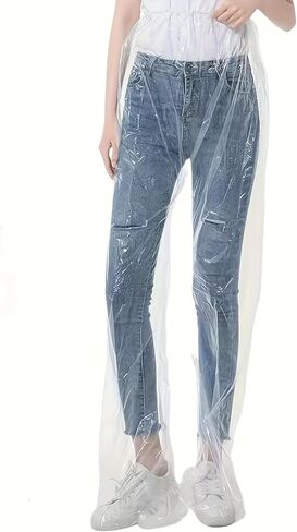 3pcs Adult Lightweight Rain Pants, Disposable Transparent Waterproof Rain Pants, Unisex One Size for Outdoor Cycling Hiking in Kuwait