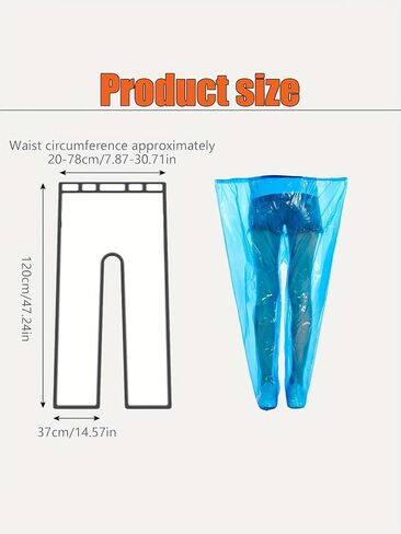 3pcs Adult Lightweight Rain Pants, Disposable Transparent Waterproof Rain Pants, Unisex One Size for Outdoor Cycling Hiking in Kuwait